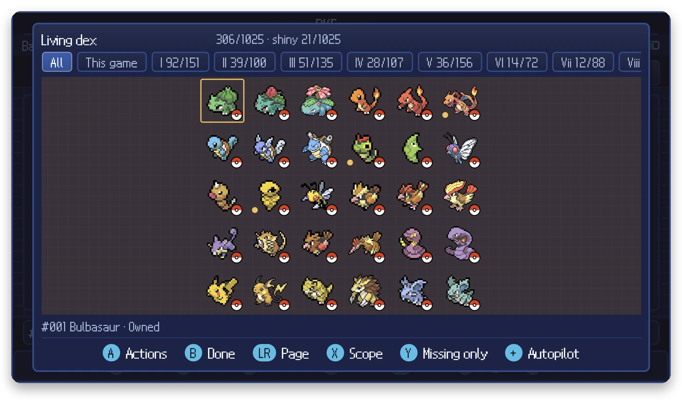 Living dex