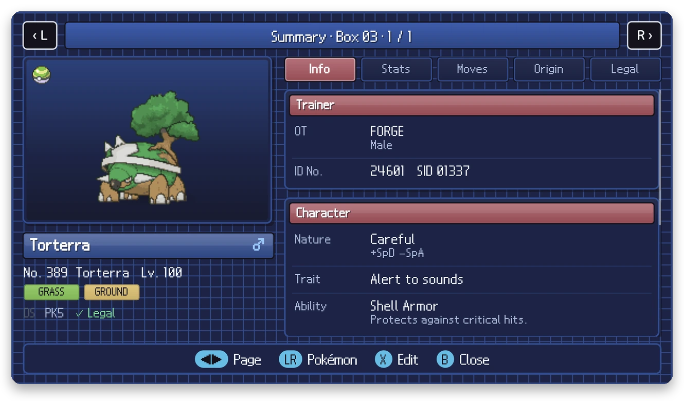 Stats page