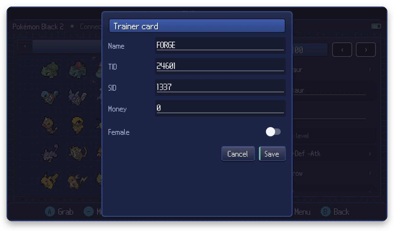 Trainer card